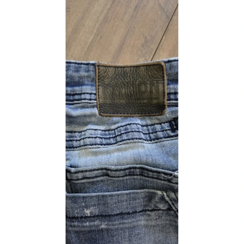 Parish Nation Light Wash Straight Leg Denim Blue Jeans Men Sz 36 Y2K